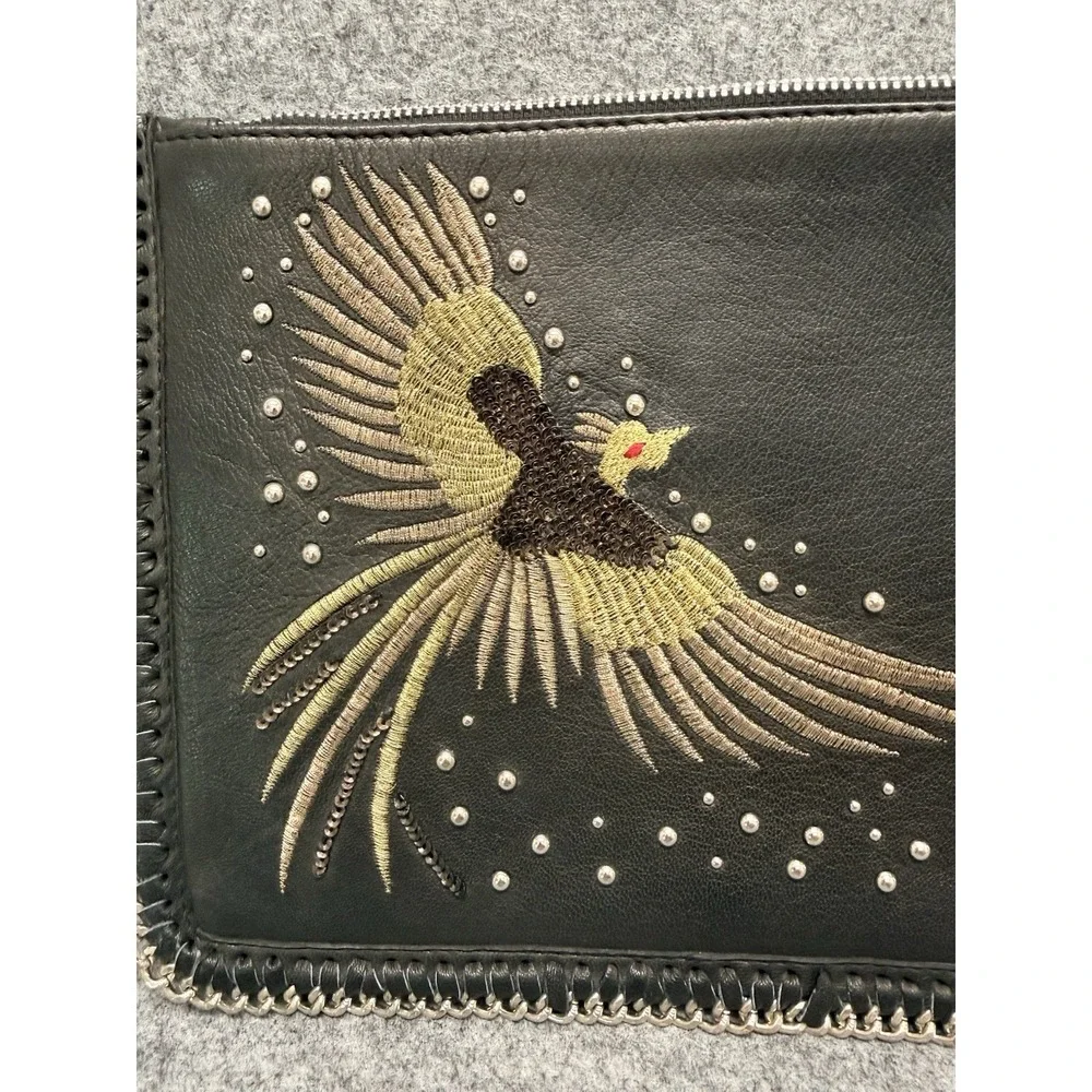 Topshop embroidered Bird‎ vegan leather crossbody bag. No Chain